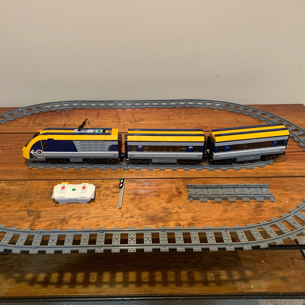 Lego City Passenger Train (60197) complete without minifigures. Working.